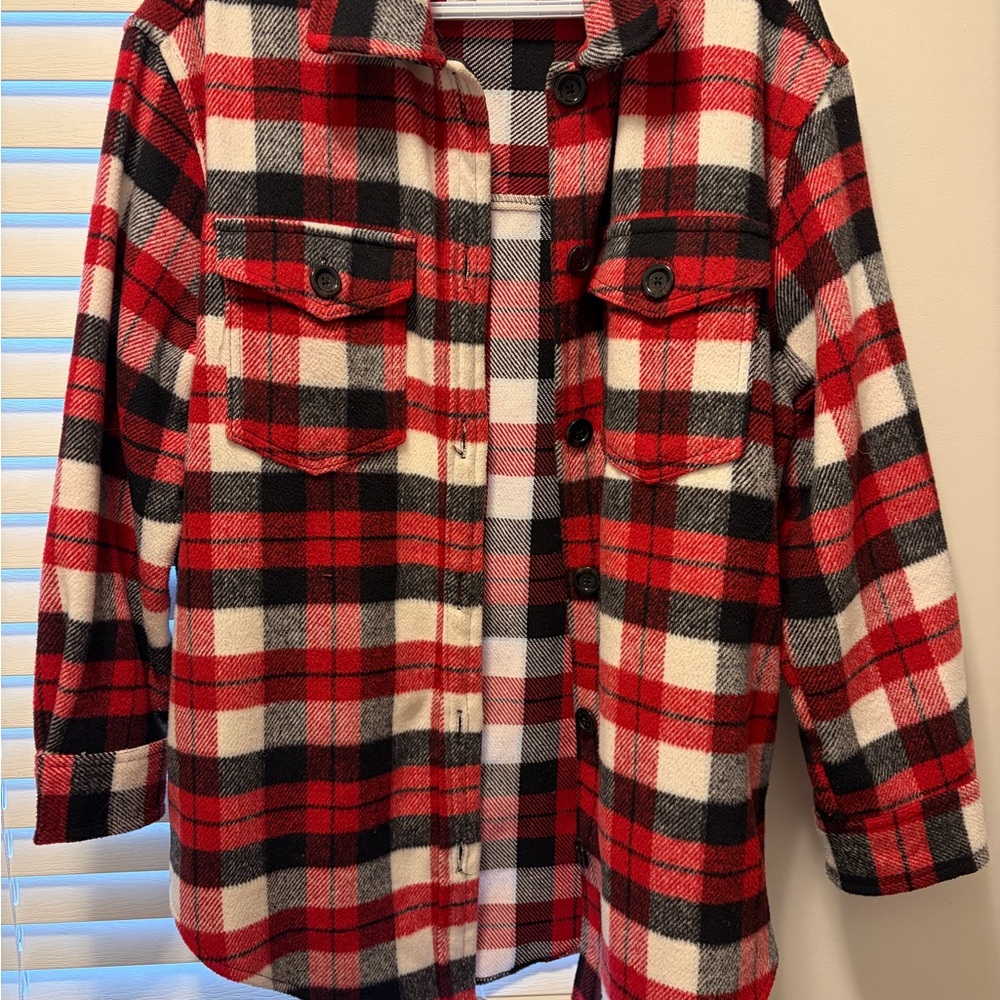 Bluenotes Red and Black Shacket